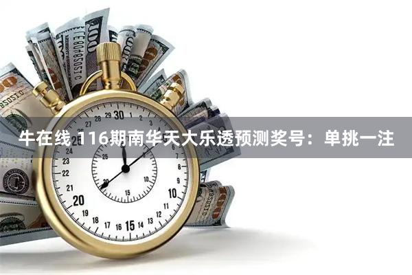 牛在线 116期南华天大乐透预测奖号：单挑一注